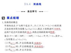 （步步高）（新人教）2010届高考数学第一轮复习精品课件：§  9.6  双曲线