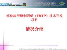 FMTP项目情况介绍 流化床甲醇制丙烯（FMTP）技术开发项目