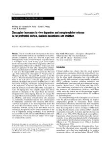 Olanzapine increases in vivo dopamine and norepinephrine release in rat prefrontal cortex, nucleus accumbens and striatum