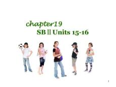 2012学海导航高中英语一轮总复习  Chapter 19 SB Ⅲ Units15-16