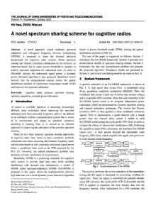 A novel spectrum sharing scheme for cognitive radios