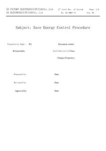 TPVFQ-SHEP-17(01) Save Energy Control Procedure