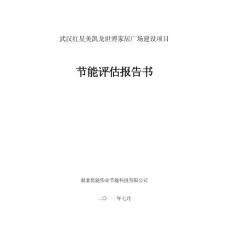 武汉红星美凯龙世博家居广场建设项目节能评估报告书（报批稿）20110715
