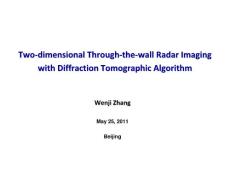 2D Through the wall radar imaging