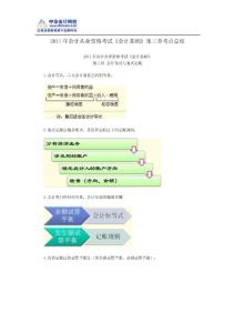 2011年会计从业资格考试《会计基础》第三章考点总结