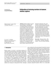 Estimation of Missing Markers in Human Motion Capture_2006