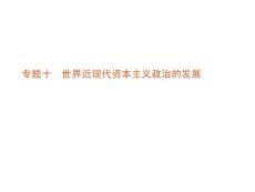 2012届高考大纲版历史二轮复习方案课件：专题10  世界近现代资本主义政治的发展