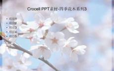 Crocell 原创精美PPT背景-四季花木系列3