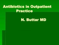 门诊病人抗生素应用（英文PPT）Antibiotics in Outpatients