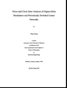 Noise and Clock Jitter Analysis of Sigma-Delta Modulators and Periodically Switched Linear Networks