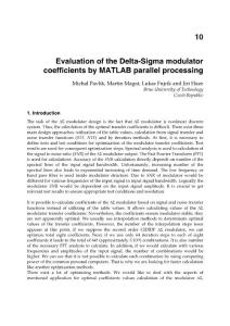 Evaluation of Delta-Sigma Modulator Coefficients by MATLAB Parallel Processing
