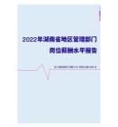 2022年湖南省地区管理部门岗位薪酬水平报告