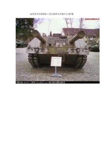 造型怪异的德国豹2型无炮塔双管炮坦克