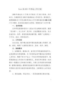 XXXX局2XXX年春运工作方案