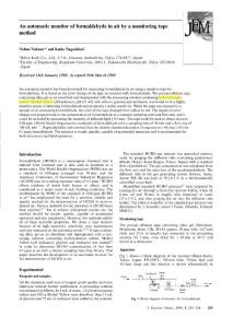 HCHO sens by hydroxylamine sulfate, Methyl Yellow