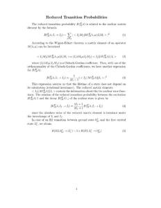 reduced transition probabilities