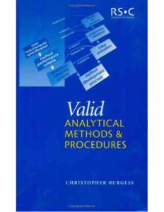 Valid Analytical Methods and Procedures