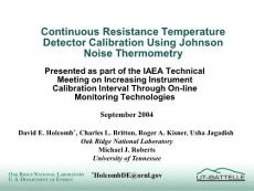 Continuous Resistance Temperature Detector Calibration Using