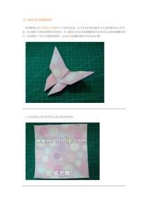 手工制作折纸蝴蝶教程
