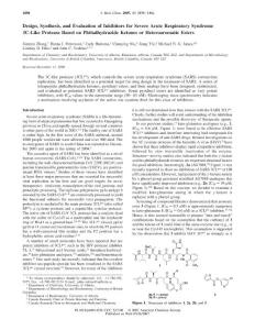 Design, Synthesis, and Evaluation of Inhibitors for Severe Acute Respiratory Syndrome 3C-Like Protease Based on Phthalhydrazide Ketones or Heteroaromatic Esters