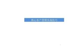 核心客户营销实战技巧