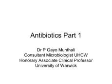 抗生素英文课件精品- Antibiotics