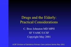 抗生素英文课件精品——Drugs and the Elderly Practical Considerations