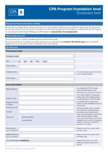 澳大利亚注册会计师 CPA Australia 相关介绍和表格