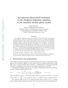 An operator-theoretical treatment of the Maskawa-Nakajima equation in the massless abelian gluon model