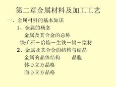 工业设计工程基础课件 第二章 金属材料及加工工艺