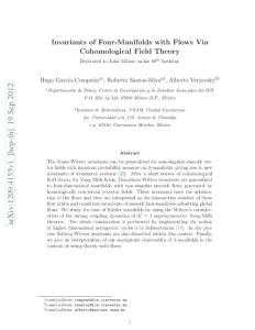 Invariants of Four-Manifolds with Flows Via Cohomological Field Theory