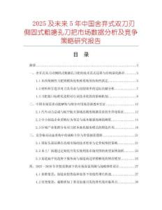 2025及未来5年中国舍弃式双刀刃侧固式粗搪孔刀把市场数据分析及竞争策略研究报告