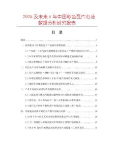 2025及未来5年中国彩色瓦片市场数据分析研究报告
