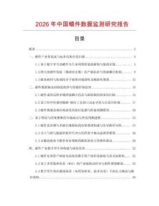 2026年中国蜡件数据监测研究报告