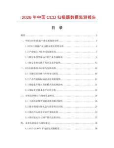2026年中国CCD扫描器数据监测报告
