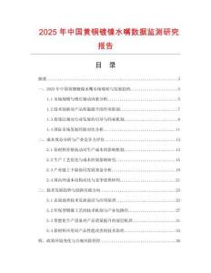 2025年中国黄铜镀镍水嘴数据监测研究报告