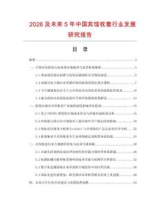 2026及未来5年中国宾馆枕套行业发展研究报告
