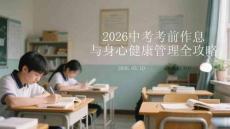 2026中考考前作息与身心健康管理全攻略