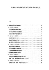 润滑油行业战略联盟案例与合作伙伴选择分析