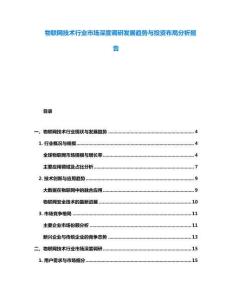物联网技术行业市场深度调研发展趋势与投资布局分析报告