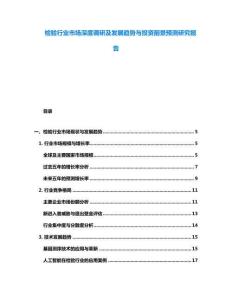 检验行业市场深度调研及发展趋势与投资前景预测研究报告