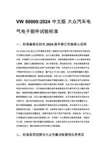 VW 80000_2024 中文版 大众汽车电气电子部件试验标准