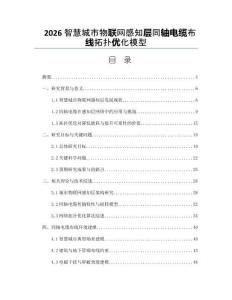 2026智慧城市物联网感知层同轴电缆布线拓扑优化模型