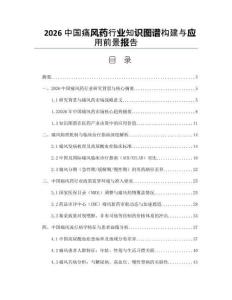 2026中国痛风药行业知识图谱构建与应用前景报告