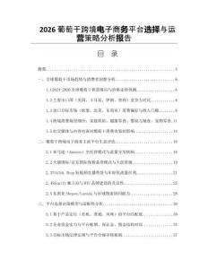 2026葡萄干跨境电子商务平台选择与运营策略分析报告