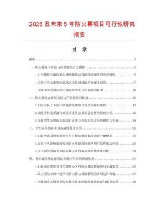 2026及未来5年防火幕项目可行性研究报告.docx
