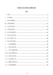 河湖生态补水再生水调配方案