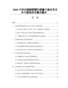 2026中国运动创伤预防设备行业政策支持与发展路径规划报告