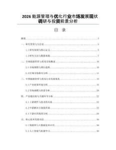 2026能源管理与优化行业市场发展现状调研与投资前景分析