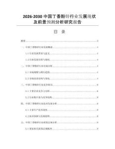 2026-2030中国丁香酚锌行业发展现状及前景预测分析研究报告